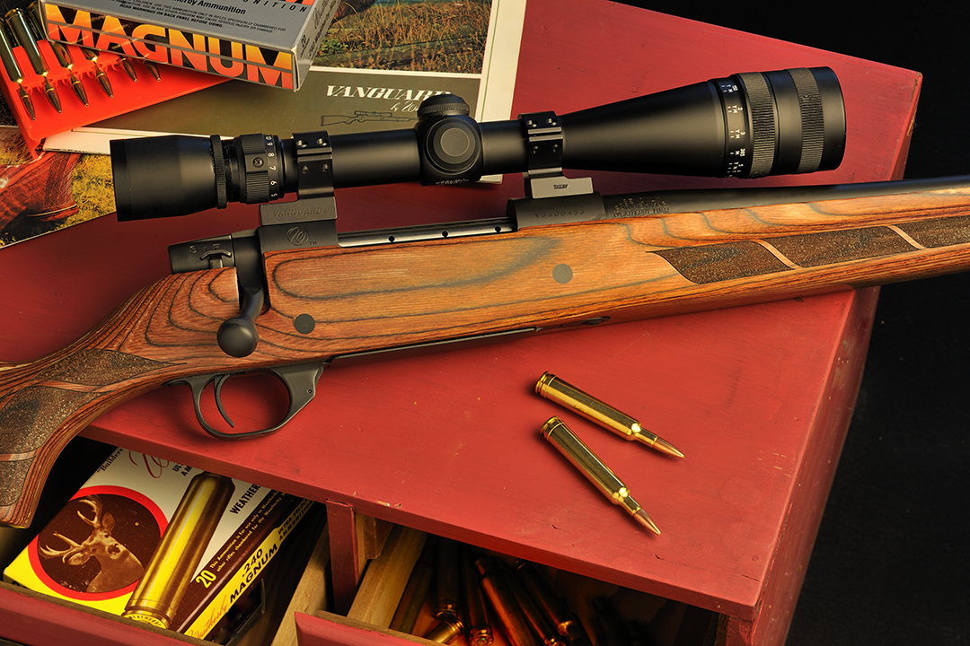 A recent addition to the Vanguard lineup is this sharp-looking Laminate chambered for the .240 Weatherby Magnum. Crisp detailing and finish would make this gun a great hunting rifle in anyone’s collection.